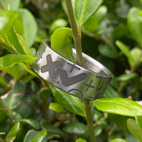 XAMAN | Engraved Titanium Ring