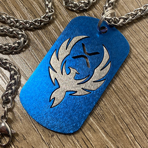 XRP Phoenix | Titanium Cut Through Dog Tag