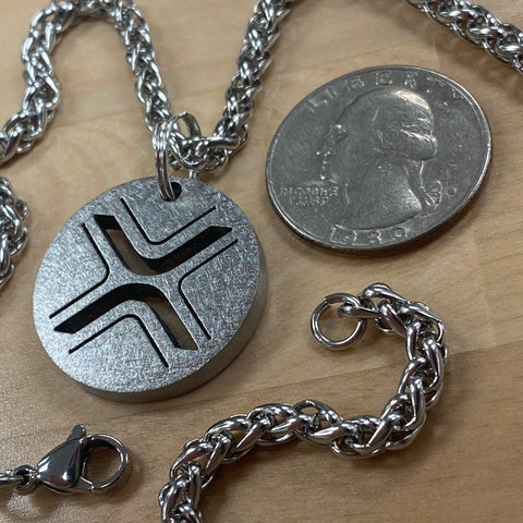 XRP | Titanium Cut Through Pendant