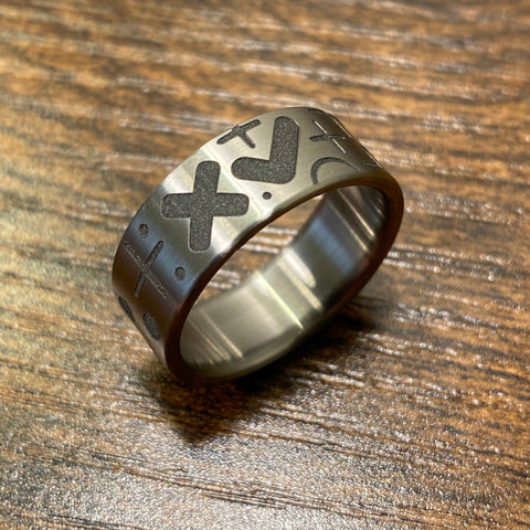 XAMAN | Engraved Titanium Ring