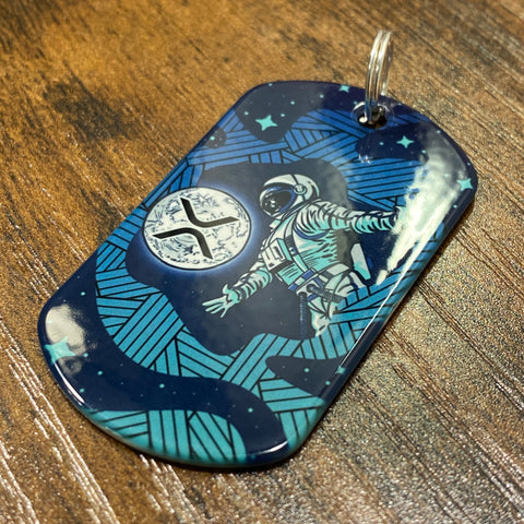 XRP Moon Mission | Stainless Steel Sublimated Dog Tag