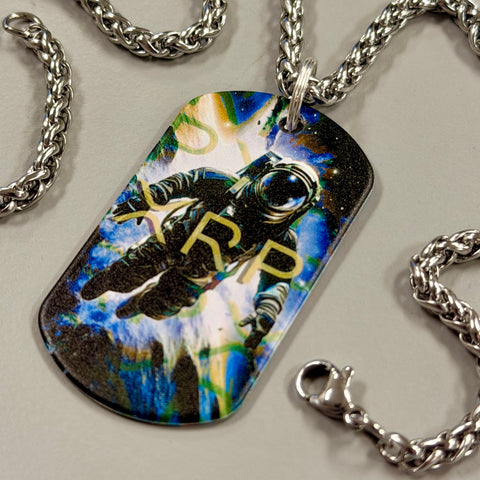 Blue Lemonade XRP Astronaut | Stainless Steel UV Printed Dog Tag