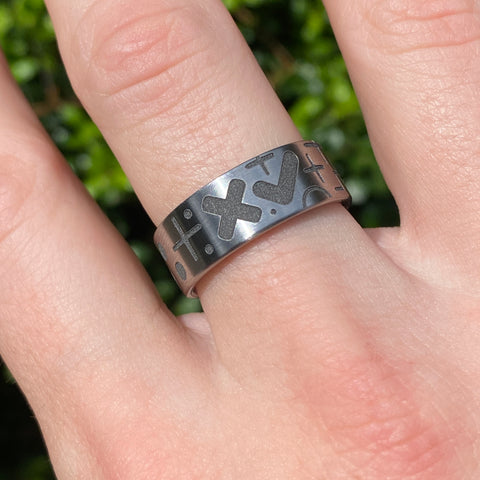 XAMAN | Engraved Titanium Ring