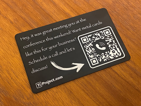 Contact Card | Black Engraved Metal Card