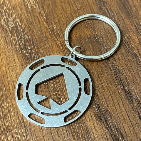 CasinoCoin | Titanium Cut Through Keychain