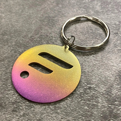 Flare | Titanium Cut Through Keychain