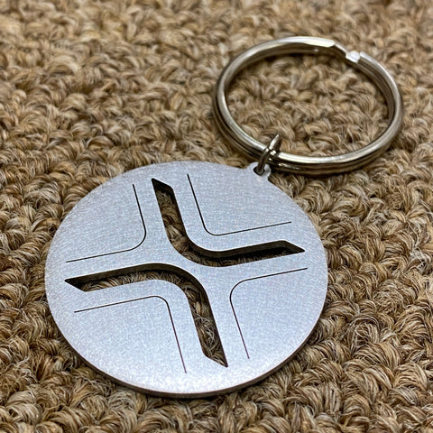 XRP | Titanium Cut Through Keychain