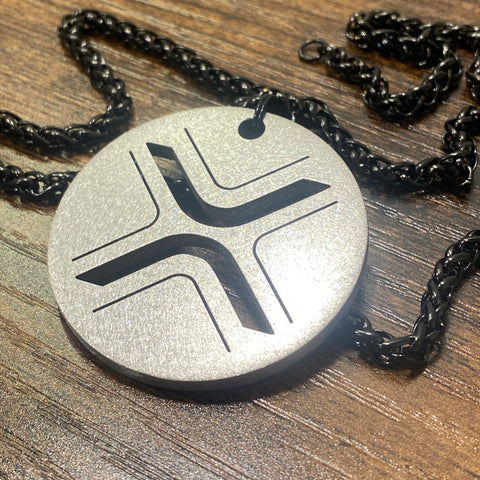 XRP | Titanium Cut Through Pendant