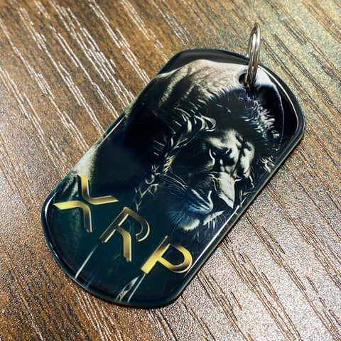 Noir XRP Lion | Stainless Steel Sublimated Dog Tag