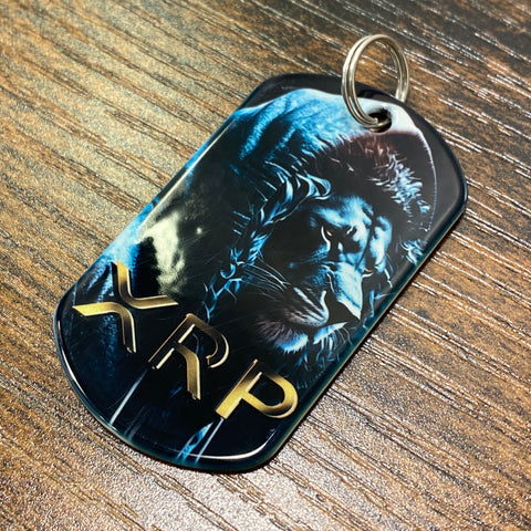 Navy XRP Lion | Stainless Steel Sublimated Dog Tag