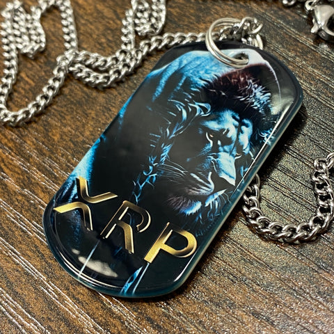 Navy XRP Lion | Stainless Steel Sublimated Dog Tag