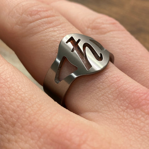 Hedara Signet | Titanium Ring