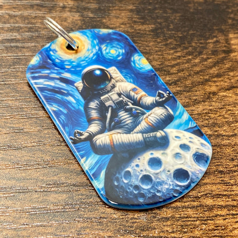 Moon Meditation | Stainless Steel Sublimated Dog Tag