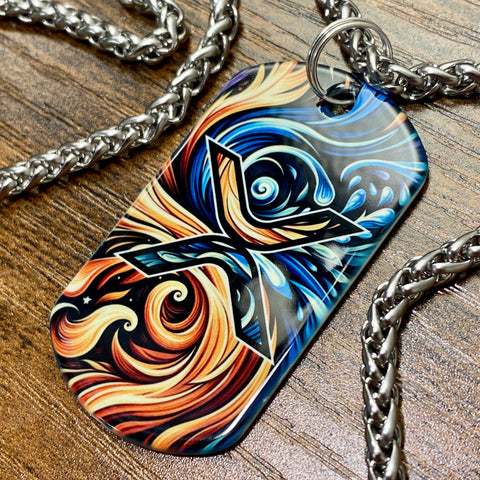 XRP Fire and Liquidity | Stainless Steel Sublimated Dog Tag