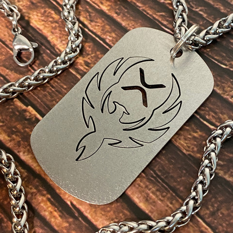 XRP Phoenix | Titanium Cut Through Dog Tag