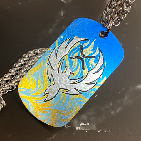 XRP Phoenix | Titanium Cut Through Dog Tag