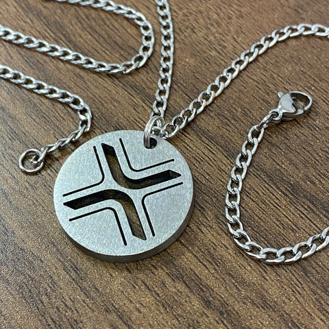 XRP | Titanium Cut Through Pendant