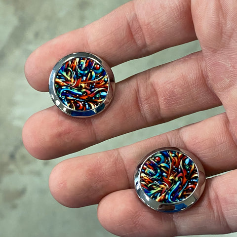 Graffiti | Titanium Cufflinks