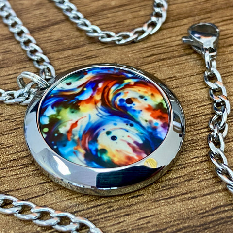 Color Swirl | Machined Pendant