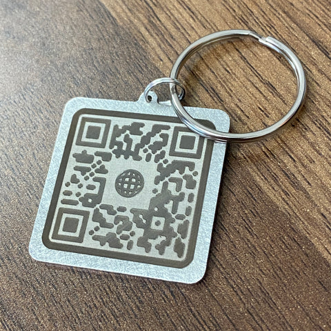 QR Code | Engraved Square Keychain