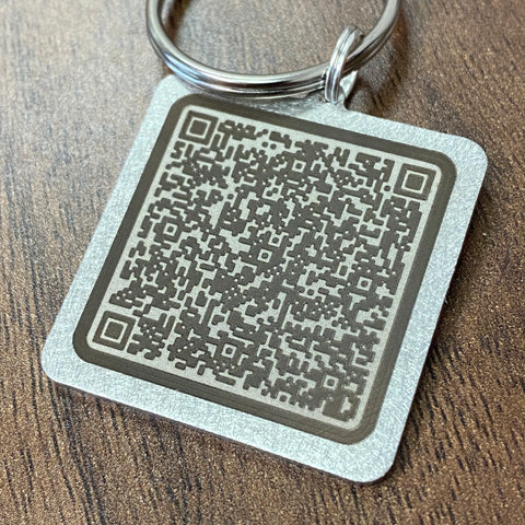 QR Code | Engraved Square Keychain