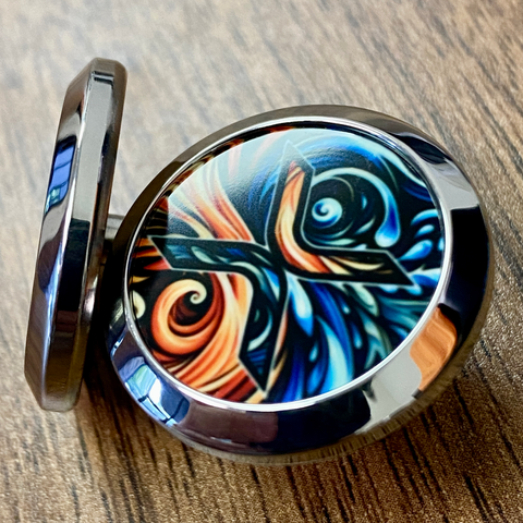Fire and Liquidity XRP | Titanium Cufflinks