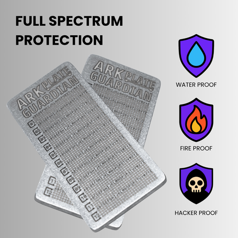 Ark Plate • Asset Recovery Key 304 Steel Plate • Digital Asset Seed Phrase Storage Device 🔐