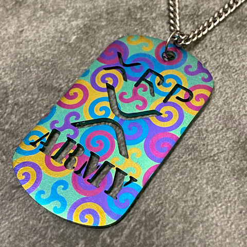 Vertical XRP Army | Titanium Cut Through Dog Tag