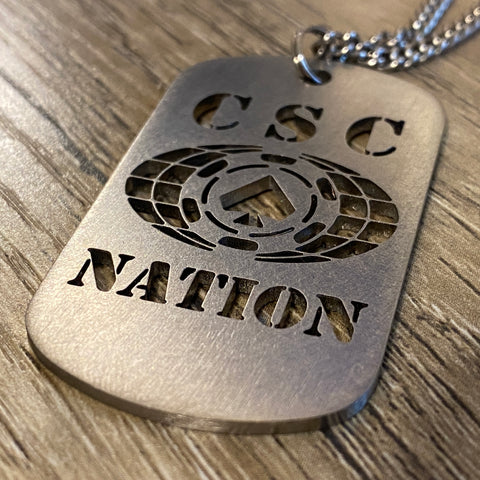 CSC Nation | Titanium Cut Through Dog Tag
