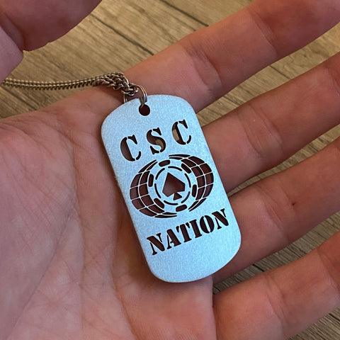 CSC Nation | Titanium Cut Through Dog Tag