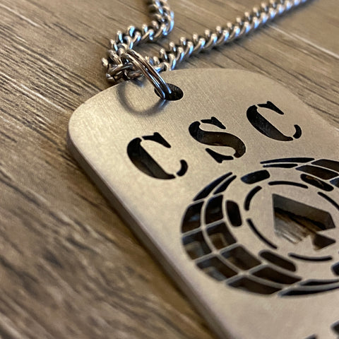 CSC Nation | Titanium Cut Through Dog Tag