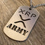 Vertical XRP Army | Titanium Cut Through Dog Tag