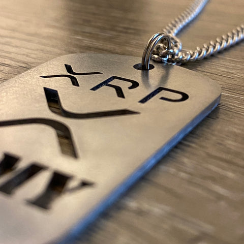 Vertical XRP Army | Titanium Cut Through Dog Tag