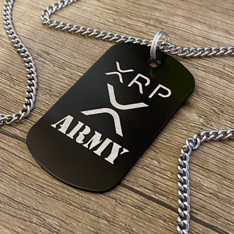 XRP Army | Black Edition Engraved Dog Tag