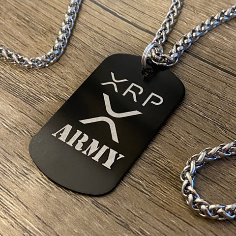 XRP Army | Black Edition Engraved Dog Tag