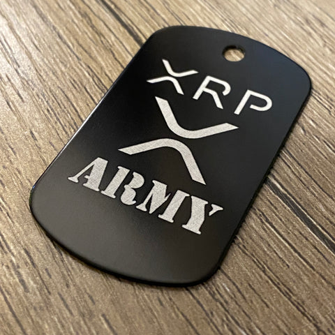 XRP Army | Black Edition Engraved Dog Tag