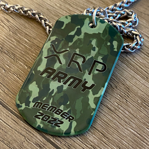 XRP Army Member Edition | Stainless Steel Sublimated Dog Tag