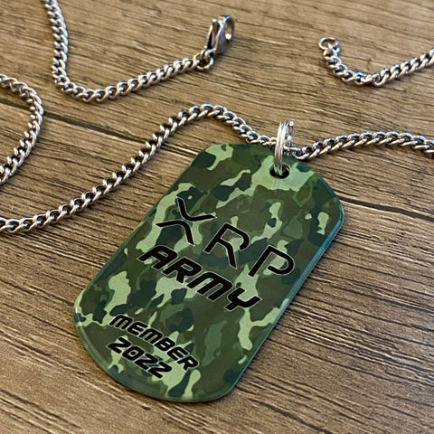 XRP Army Member Edition | Stainless Steel Sublimated Dog Tag