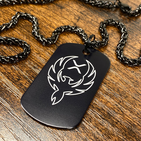 XRP Rising Phoenix | Black Edition Engraved Dog Tag