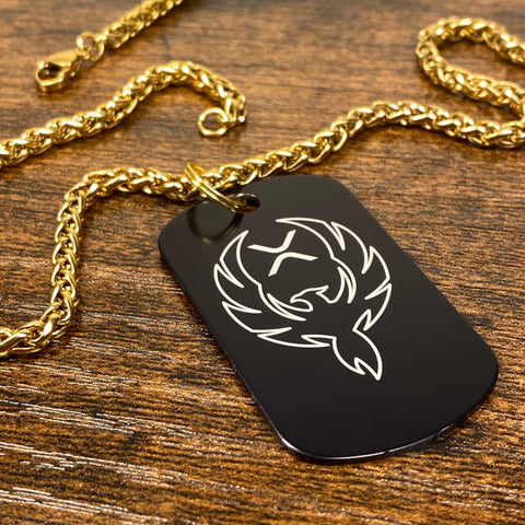 XRP Rising Phoenix | Black Edition Engraved Dog Tag