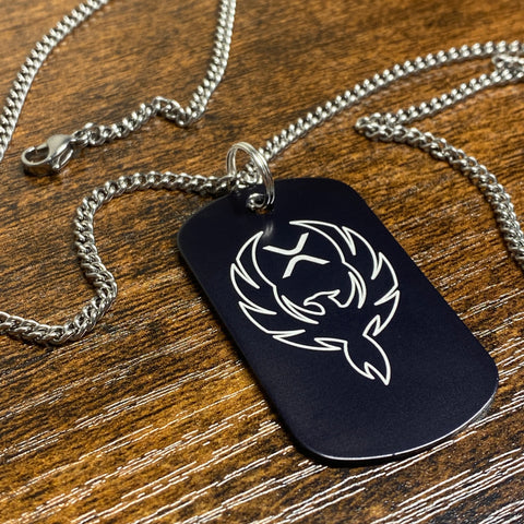 XRP Rising Phoenix | Black Edition Engraved Dog Tag