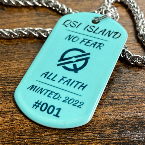 QSI Island | Stainless Steel Sublimated Dog Tag