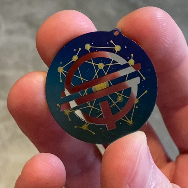 Quantum Stellar Initiative Titanium Cut Through Keychain The Ti Project