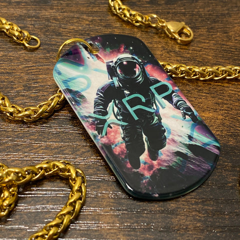 Watermelon Sugar XRP Astronaut | Stainless Steel Sublimated Dog Tag