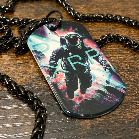 Watermelon Sugar XRP Astronaut | Stainless Steel Sublimated Dog Tag