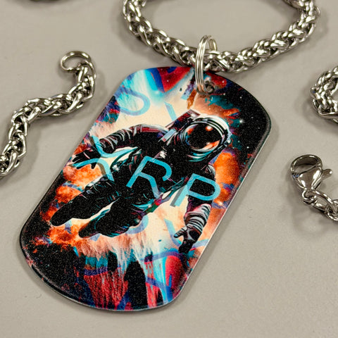 XRP Astronaut | Stainless Steel UV Printed Dog Tag