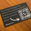 Contact Card | Black Engraved Metal Card