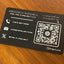 Contact Card | Black Engraved Metal Card