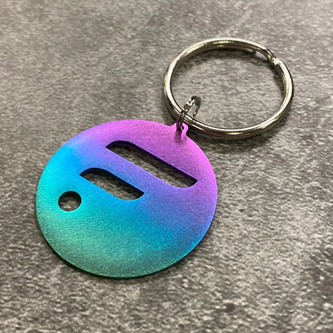 Flare | Titanium Cut Through Keychain