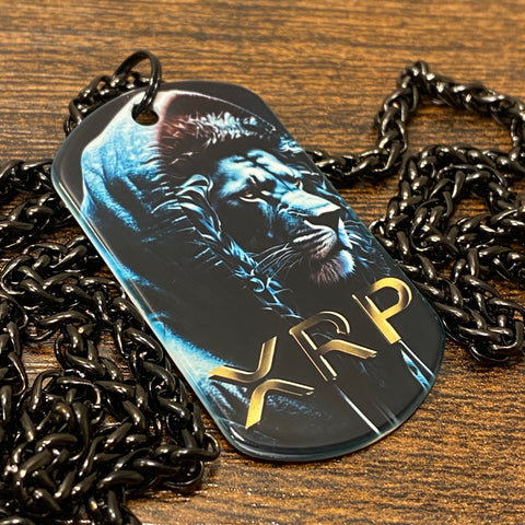 Navy XRP Lion | Stainless Steel Sublimated Dog Tag